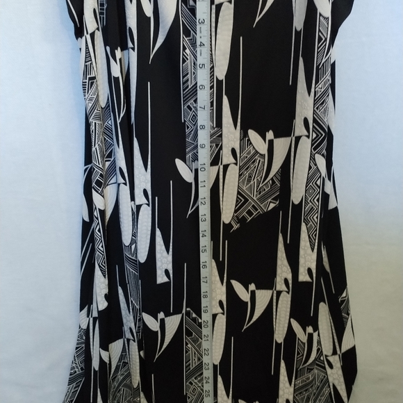 GITANE Pret A Porter Sun Tank Dress Black And White Abstract Size XXL - Picture 3 of 6